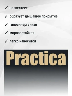Краска МОЮЩАЯСЯ 1,2кг СУПЕРБЕЛАЯ PRACTICA