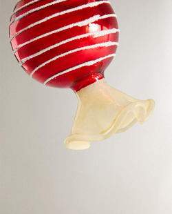 ZARA HOME НОВОГОДНЕЕ УКРАШЕНИЕ «КОНФЕТА», КРАСНЫЙ