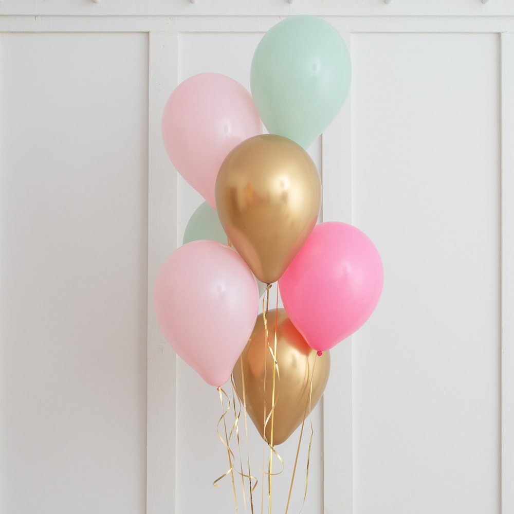 Фонтан шаров "Золотая нежность"