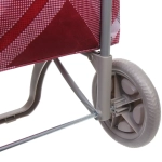 Тележка хозяйственная с сумкой (93*40*30см, колеса 15см,грузоподъемность до 40 кг) бордовая