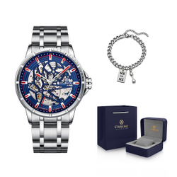 STARKING Automatic Mechanical Movement Watch Men"s Watches Blue Dial