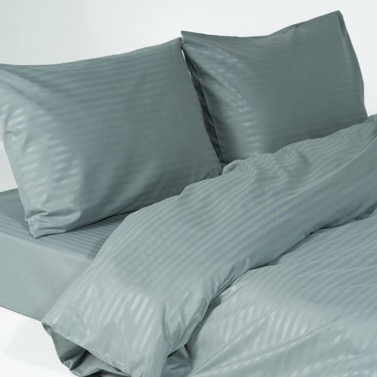 Простыня на резинке Oliva, 90x200х30, страйп полисатин HOMY