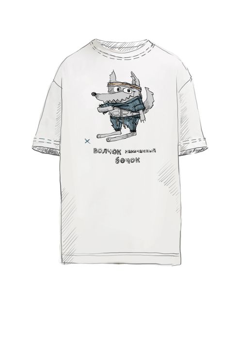 ФУТБОЛКА РЕНА МОЛОЧНЫЙ ВОЛЧОК НАКАЧАННЫЙ БОЧОК