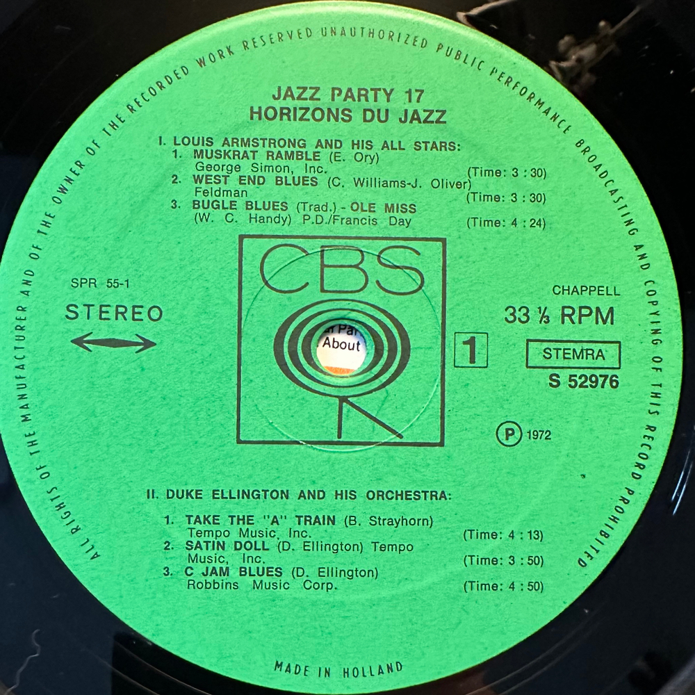Horizons Du Jazz - Jazz Party 17 (Голландия 1972г.)