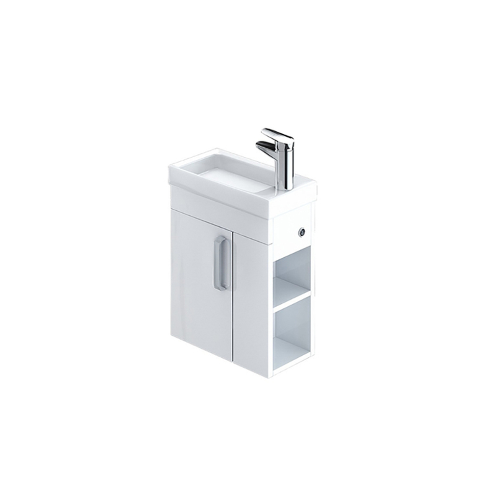 Тумба с умывальником IDDIS TORR, 40 см, подвесная, полки справа, TOR40WRi95K