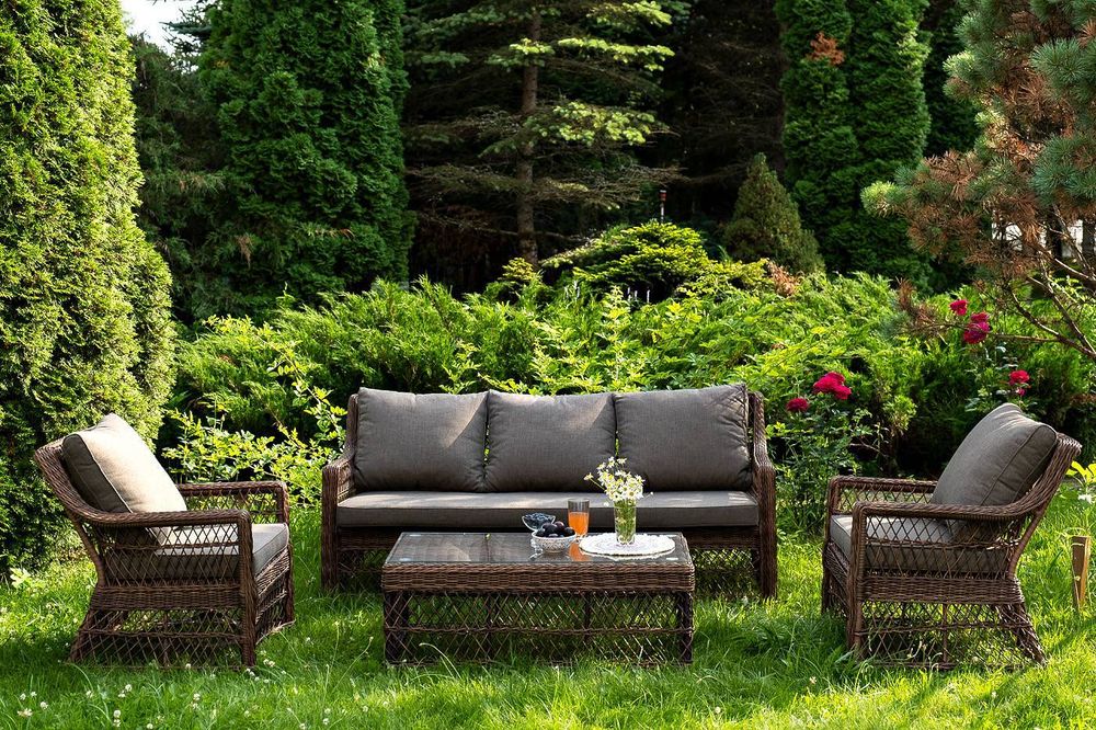 "Гранд Латте" лаунж-зона из искусственного ротанга, цвет коричневый