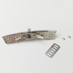 Замок вертушка на винтах 90*15 Серебро