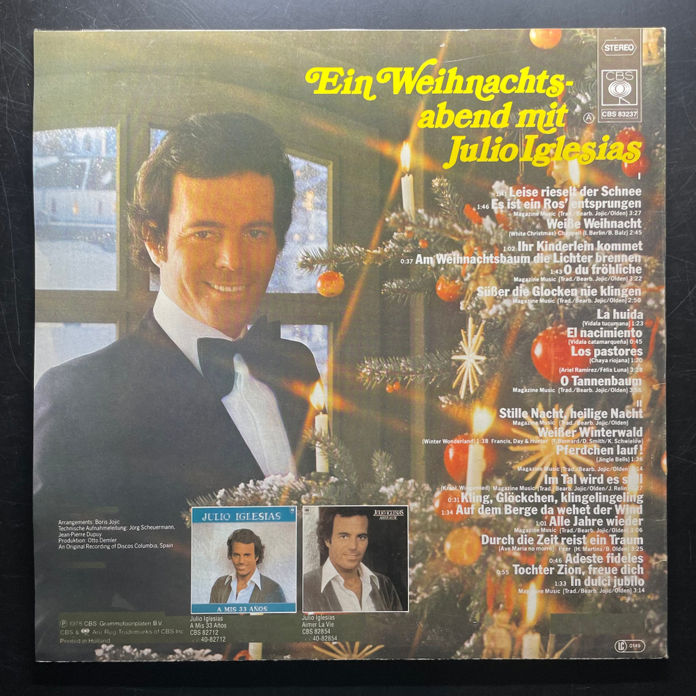 Julio Iglesias ‎– Ein Weihnachtsabend Mit Julio Iglesias (Голландия 1978г.)