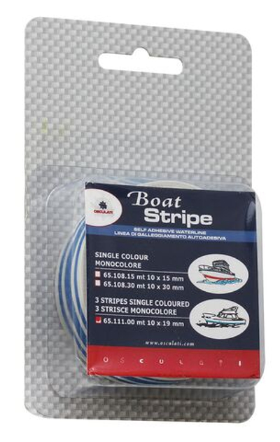 Клейкая лента для ватерлинии, три полоски, черная, 19 мм (10257613)