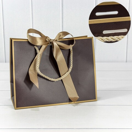 Пакет Праздник, коричневый