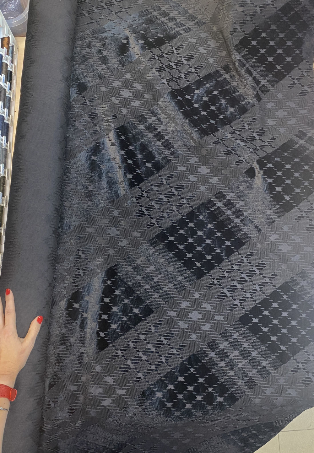 Ткань на пиджак (Италия) 51% хлопок 49% шелк ш-145см 1м