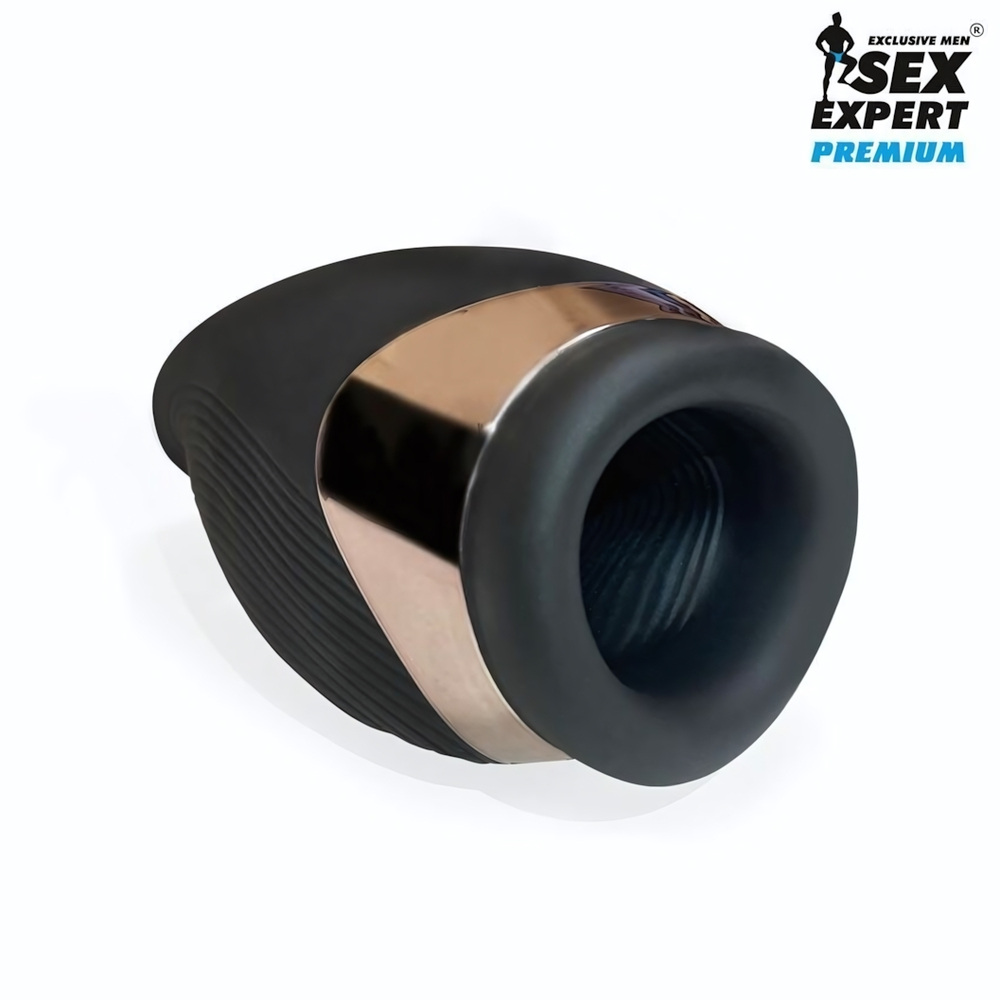 Черный вибромастурбатор Sex Expert (Цвет: черный)