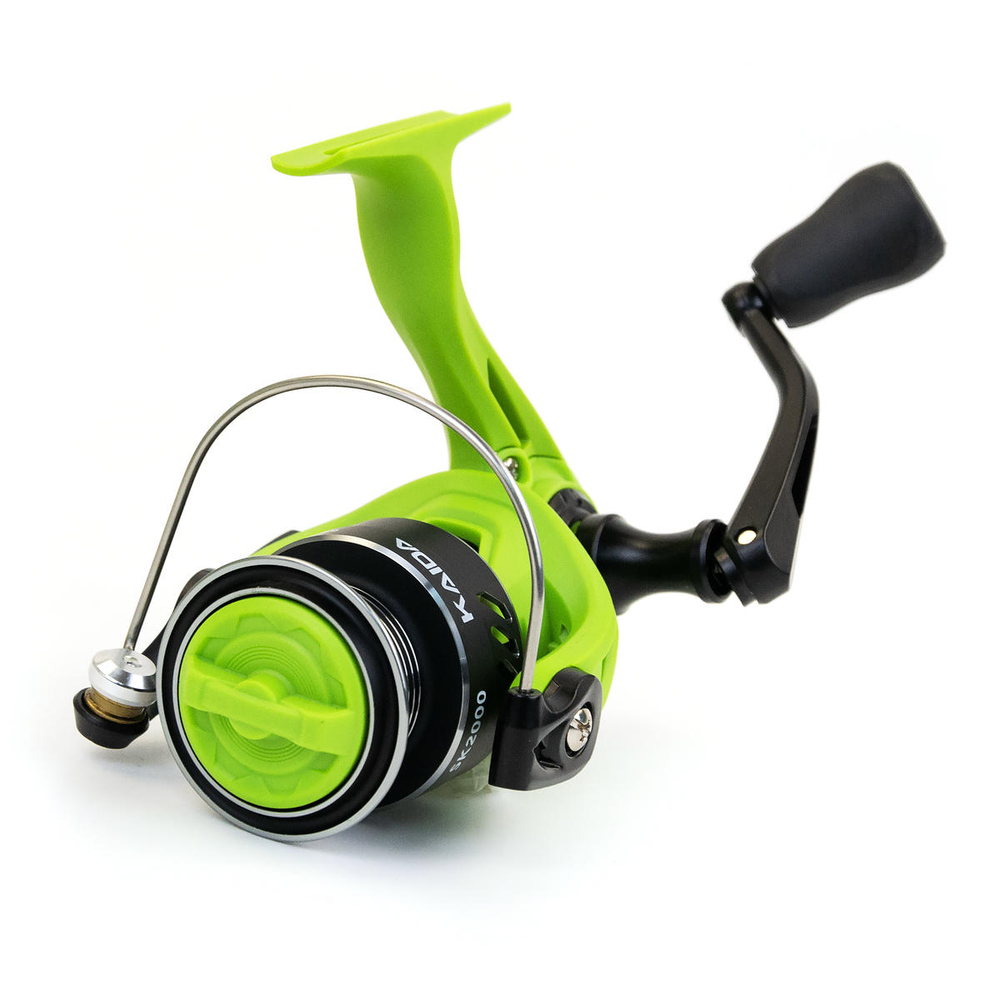 Безынерционная катушка 2000 Kaida SKYLARK (3+1BB, мет. шпуля), Салатовый