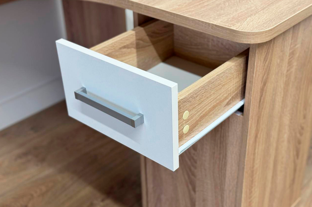 Лайт-1 Стол компьютерный 1200 угловой (дуб сонома/белый)