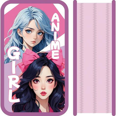 Пенал трехсекционный большой тканевый торец 190/105 "Модные девушки" (Пчёлка)