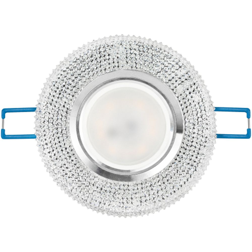 Светильник встраиваемый cо светодиодной подсветкой ЭРА DK LD1 WH под лампу MR16 GU5.3 прозрачный | Встраиваемые LED светильники