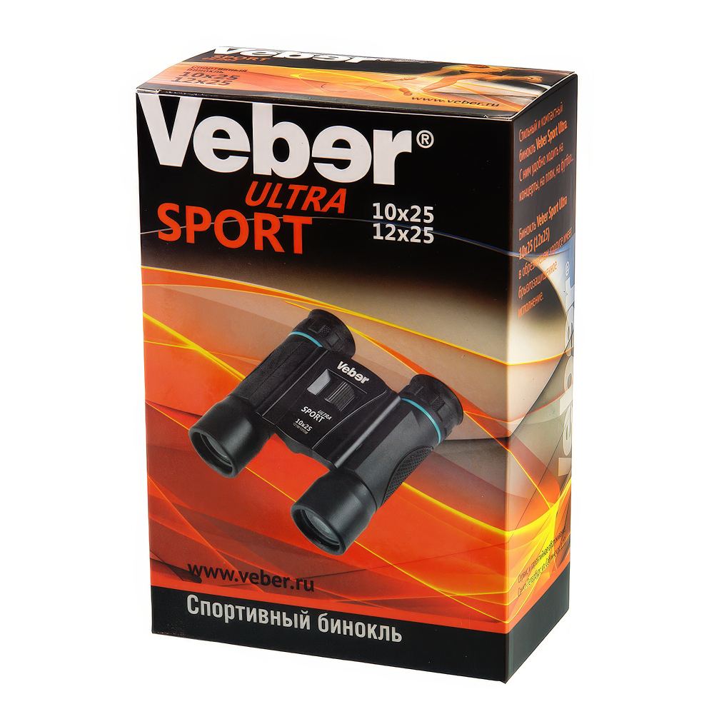 Бинокль Veber Ultra Sport БН 10x25 black - упаковка