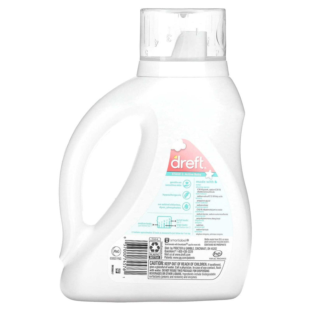 Dreft, детское моющее средство, этап 2, 1,36 л (46 жидк. унций)