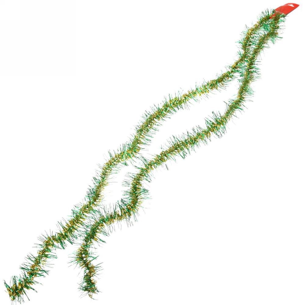 Мишура 2м, фонарик 5 см, зеленый