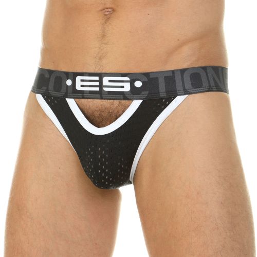 Мужские трусы джоки черные в сетку ES Collection