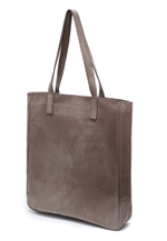 сумка шоппер капучино на молнии замша