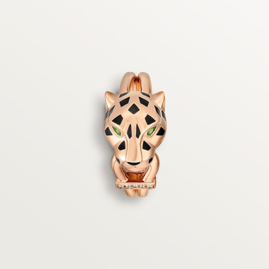 Кольцо Panthère de Cartier в розовом золоте с бриллиантами и цаворитами