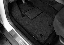Коврики текстильные в салон автомобиля AutoFlex Business для Renault Duster II поколение (передний и полный привод) 2021-н.в., графит, с крепежом, 5 частей, 5470103