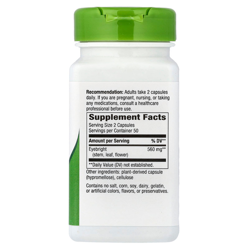 Nature's Way, очанка, 100 веганских капсул (280 мг в 1 капсуле)