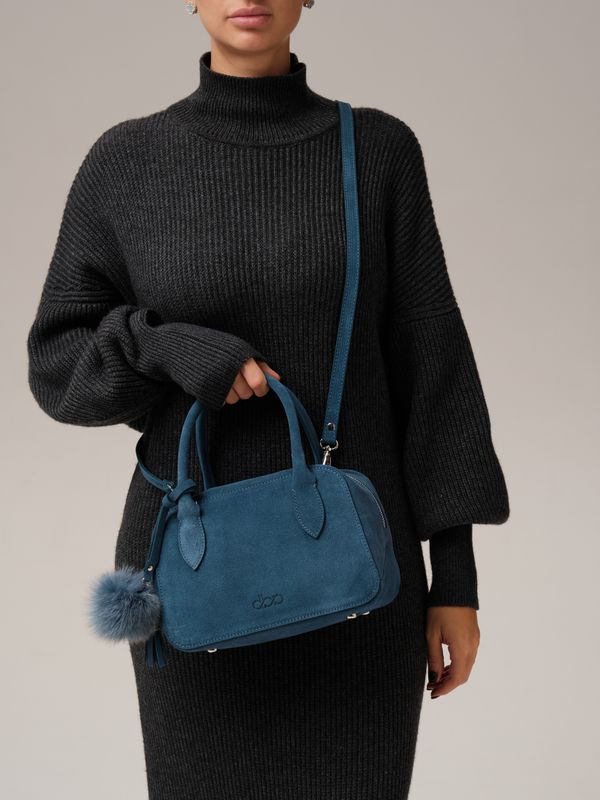 Замшевая сумка DBR 31348 синий туман