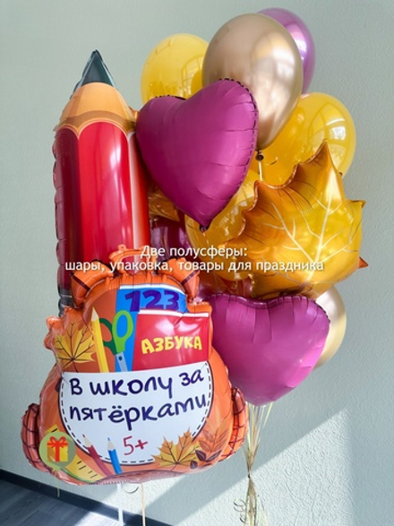 Набор шаров В школу за пятерками