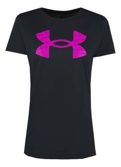 Женская теннисная футболка Under Armour Tech Solid BL SSC - Black