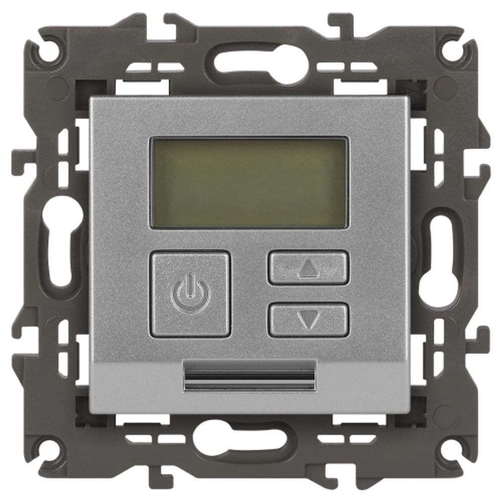 14-4111-03 ЭРА Терморегулятор универс. 230В-Imax16А, IP20, Эра Elegance, алюминий