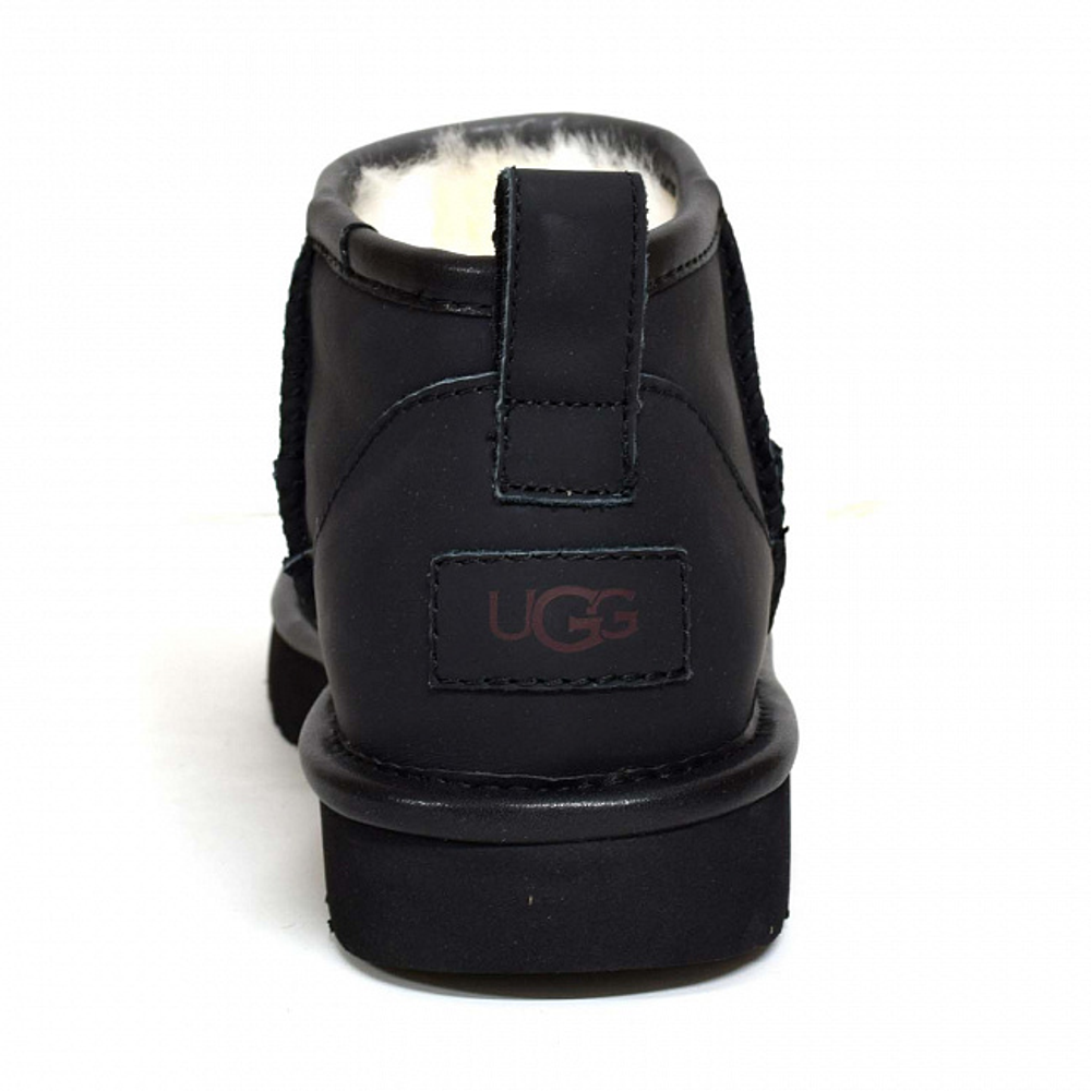 Угги Ugg Men's Classic Ultra Mini Black Leathner