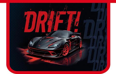 Папка д/тетрадей А4 пластиковая, молния сверху 325/230/55 "Drift on 2025" печать на картоне (Пчёлка)