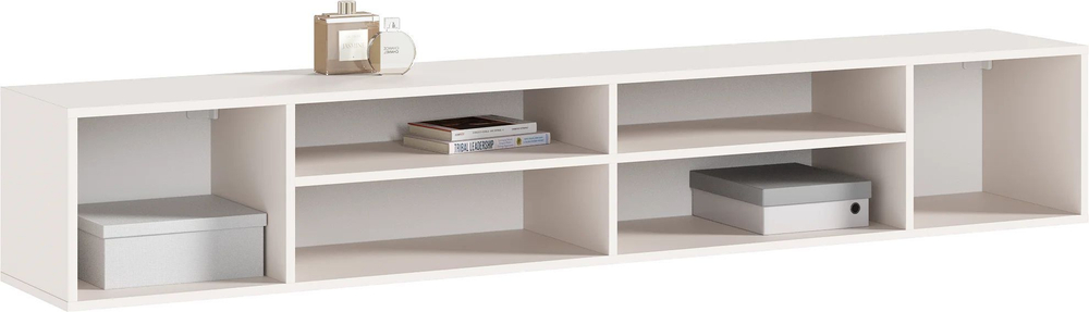 Тумба под телевизор подвесная Дуб крафт белый/Графит софт 200х35х33