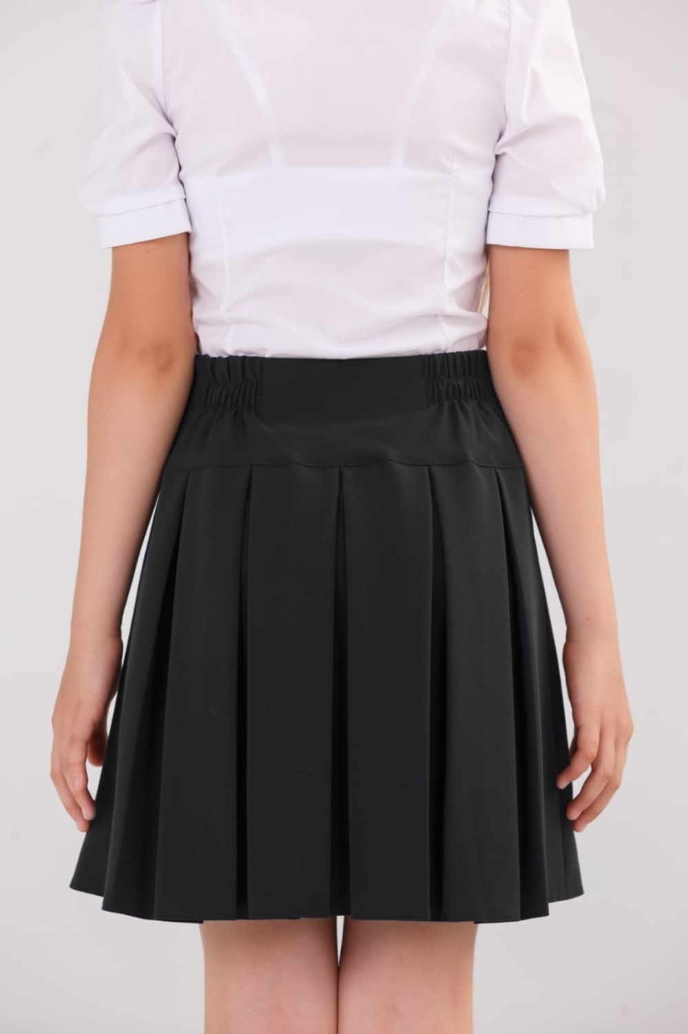 Юбка школьная для девочки девочковая складка в складку синяя 128