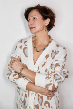 HMG 1192 Gl/bl Колье 3 синих горных хрусталя  арт.2500