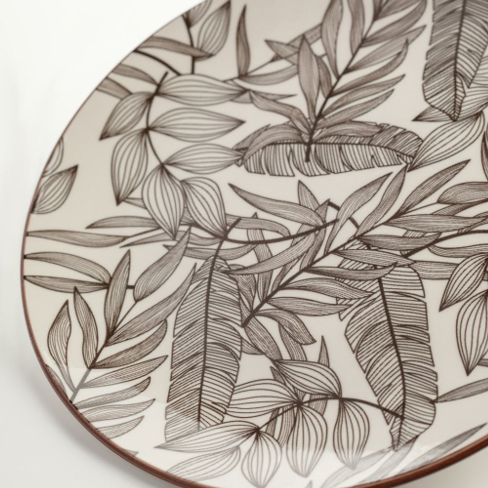 Тарелка White Fox WF-TRD23 обеденная фарфор Тропики D 23 см | White Fox