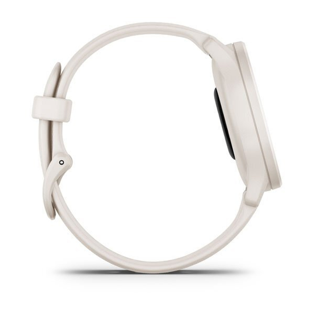 Умные часы Garmin Vivomove Sport цвета слоновой кости, безель цвета персикового золота, силиконовый ремешок