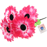 Цветы искусственные 30см «Цветочная фантазия» 5 цветков бело-розовые