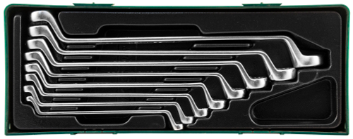 W23108SP Набор ключей гаечных накидных изогнутых 75° в ложементе, 6-22 мм, 8 предметов