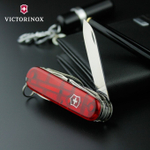 Нож Victorinox Climber, 91 мм, 14 функций, полупрозрачный красный