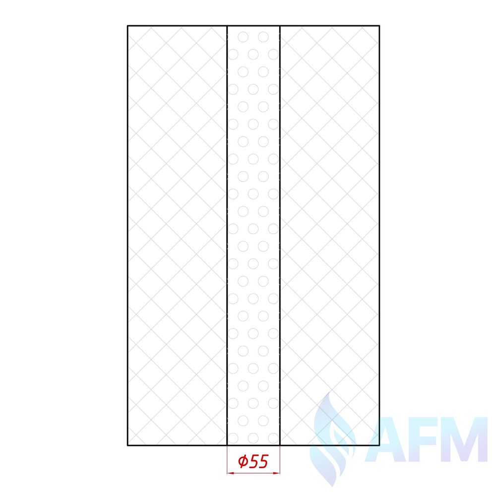Глушитель универсальный нерж., набитый, прямоток 4.3.57.300 &quot;AFM&quot;