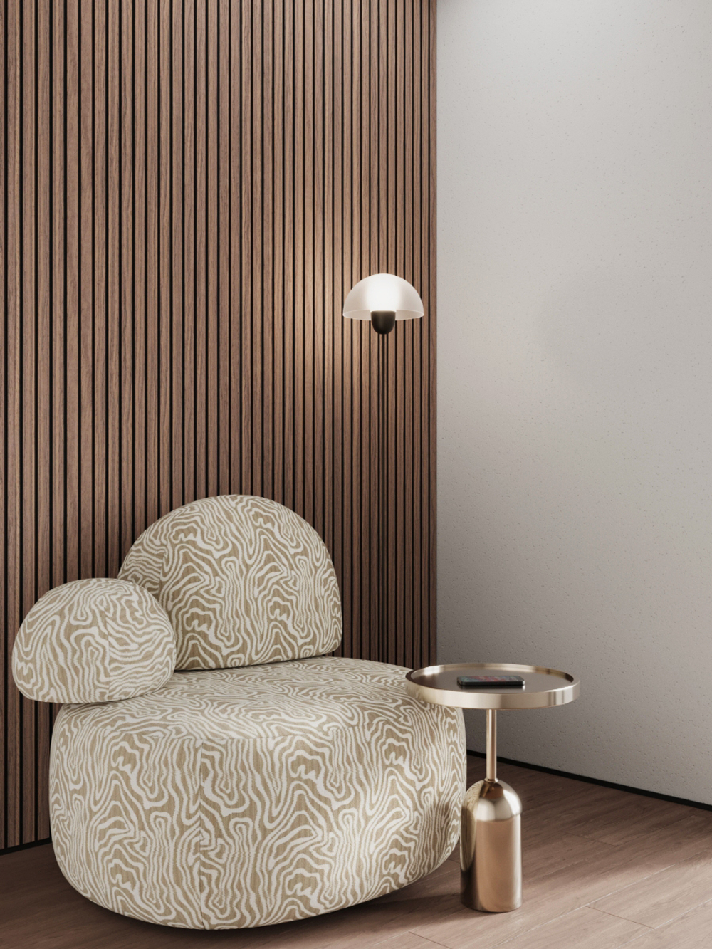 Акустическая панель шпон амер.ореха, упаковка 5шт.(4,2кв.м.)