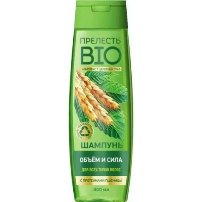 Шампунь для волос ПРЕЛЕСТЬ БИО Объем и Сила для всех типов волос 400мл