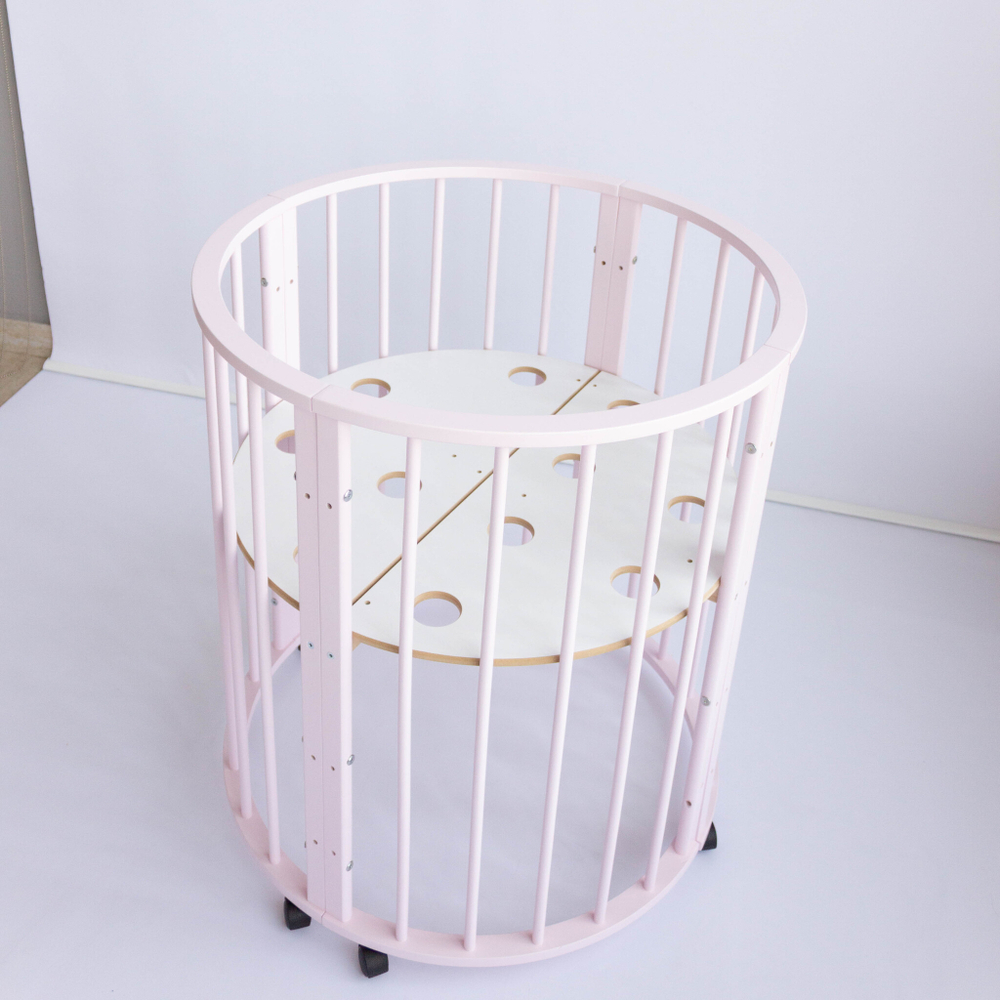 Кроватка-трансформер МАЛЮТКА 7 в 1 (розовый)