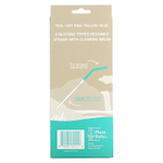 Kiki Milk, Многоразовые трубочки с силиконовыми наконечниками, 4 шт.