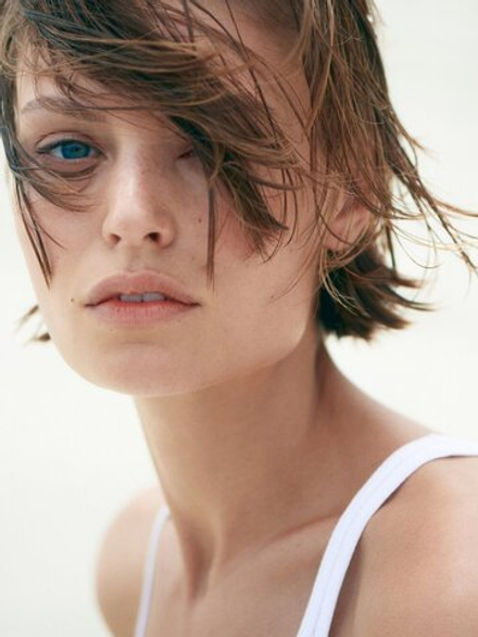 Massimo Dutti Топ из 100% хлопка с бретелями, белый