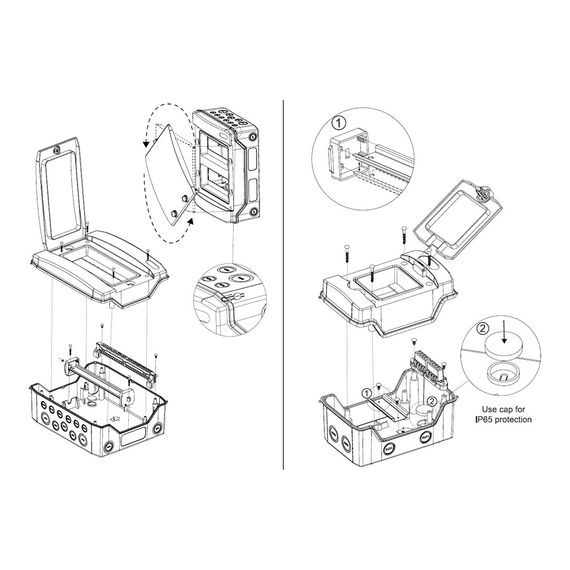 Щит накладной 48 модулей (4х12) прозрачная дверца IP65 Schrack Technik BK080205--