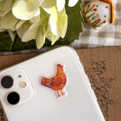 3-д стикер "курочка"